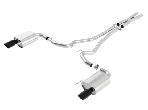 Borla Exhaust S-Type Cat-Back 2.5in Pipe 4in Tip - Black Chrome (Mustang GT 15-17)