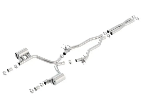 Borla Exhaust No Tip Single Split Rear Exit Atak w/Valves Exhaust (Charger 15-23)