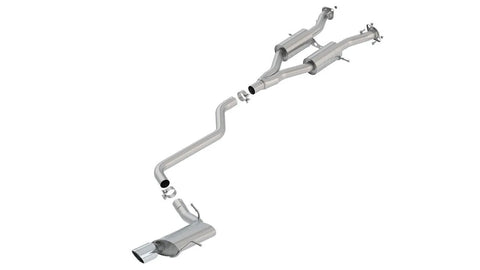 Borla Exhaust S-Type 2.5in Cat-Back Exhaust w/Polished Tip (Grand Cherokee 14-21) — fits Jeep Grand Cherokee