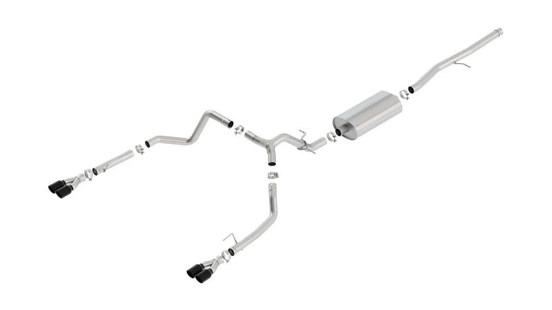 Borla Exhaust Touring Cat-Back w/Quad BC Round Tips (Silverado 1500 19-24) — fits Chevrolet Silverado 1500