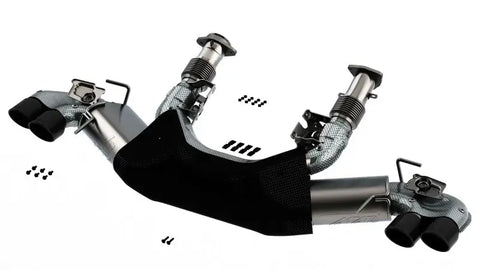 Borla Exhaust Atak 3in Exhaust System Dual Round Rolled A/C Black Chrome Tips (Corvette 20-24)