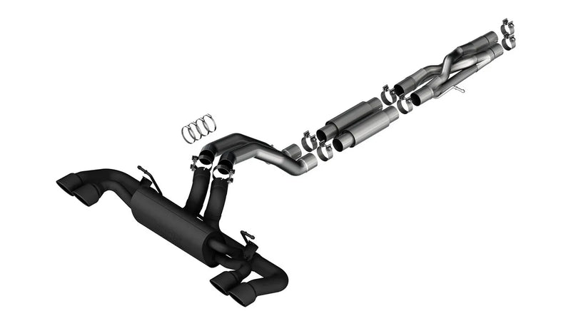 Borla Exhaust Atak Cat-Back Exhaust - Coated Black (Wrangler 21-23) — fits Jeep Wrangler