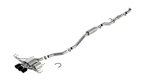 Borla Exhaust Atak Cat-Back Exhaust w/4in Ceramic Black Tips (Civic Type R 23) — fits Honda Civic Type