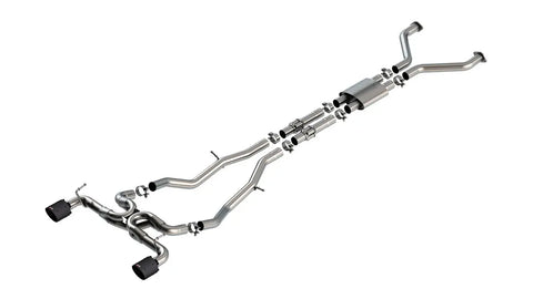 Borla Exhaust 2.5in Atak Cat Back Exhaust 4.5in Tip - Carbon Fiber Black Anodized (Nissan Z 23-24)