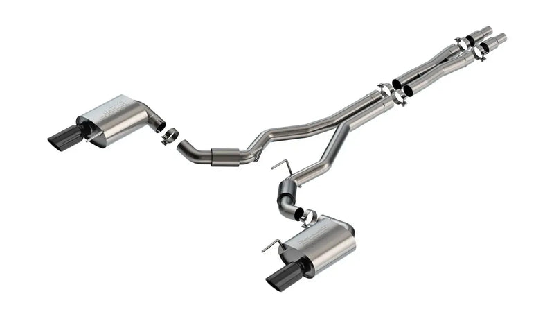 Borla Exhaust S-Type Cat-Back Exhaust System - Black Chrome (Mustang GT 24)
