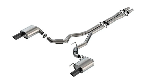 Borla Exhaust S-Type Cat-Back Exhaust System - Black Chrome (Mustang GT 24)