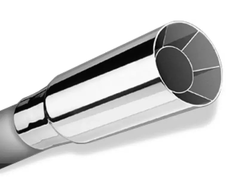 Borla Exhaust Polished Tip Single Round Intercooled - Inlet 2in. Outlet 2 1/2in