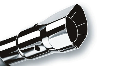 Borla Exhaust Polished Tip Single Square Angle-Cut Intercooled - Inlet 2 1/4in. Outlet 2 1/2 x 2 3/