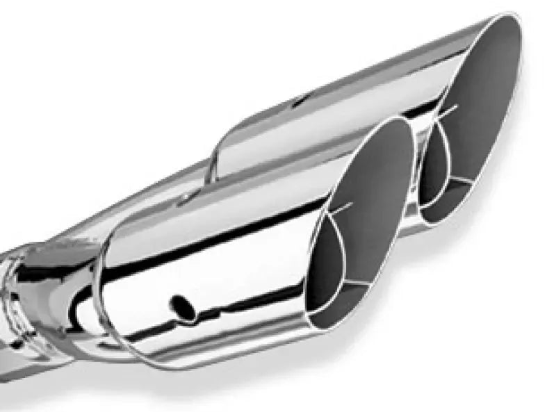 Borla Exhaust Polished Tip Dual Round Angle-Cut Intercooled - Inlet 2 1/2in. Outlet 3in