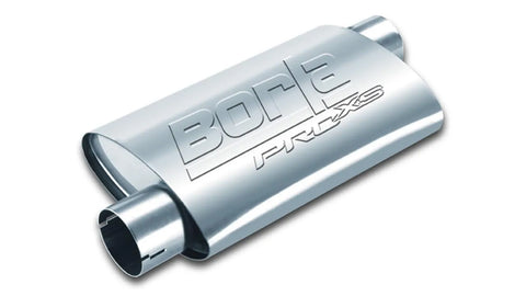 Borla Exhaust Pro-XS Muffler Oval 2.5in Inlet/Outlet Offset/Offset Notched Muffler
