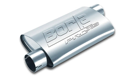 Borla Exhaust Pro-XS Muffler Oval 3in Inlet/Outlet Offset/Offset Notched Muffler