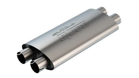 Borla Exhaust ProXS Muffler - Oval Dual/Dual Inlet/Outlet 2.5in Tubing 19inx4inx9.5in Case