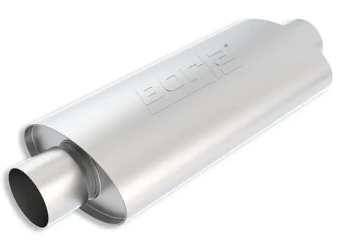 Borla Exhaust XR-1 Racing Sportsman 4in Inlet/Outlet Center/Center Oval Muffler-4.5in Diameter x 12in Length