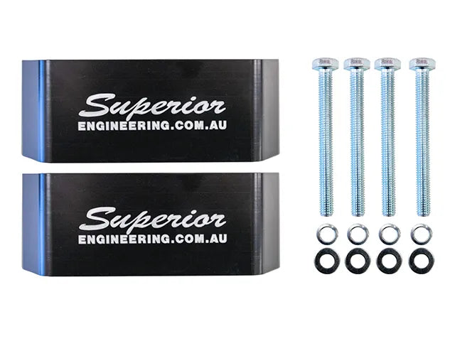 Superior Engineering Gen 2 Billet Series 6061 - T6 Alloy Bump Stop Extensions 50mm — Toyota LandCruiser 76/78/79/80/105 Series Rear