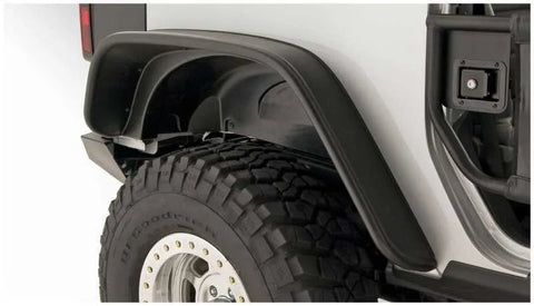 Bushwacker Flat Style Fender Flares 2pc (Wrangler 07-18) — fits Jeep Wrangler