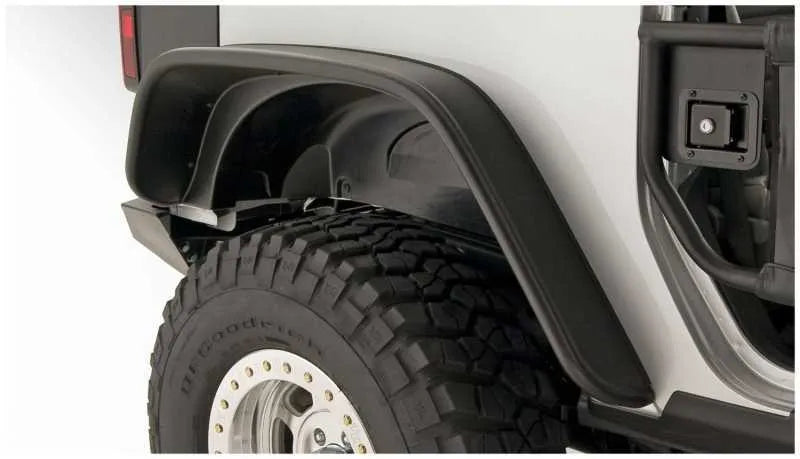 Bushwacker Flat Style Fender Flares 2pc (Wrangler 07-18) — fits Jeep Wrangler