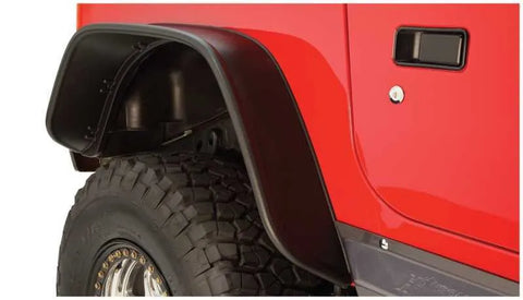 Bushwacker Flat Style Fender Flares 2pc (Wrangler TJ 97-06) — fits Jeep Wrangler