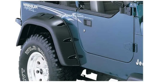 Bushwacker Pocket Style Fender Flares 2pc (Wrangler 87-95) — fits Jeep Wrangler