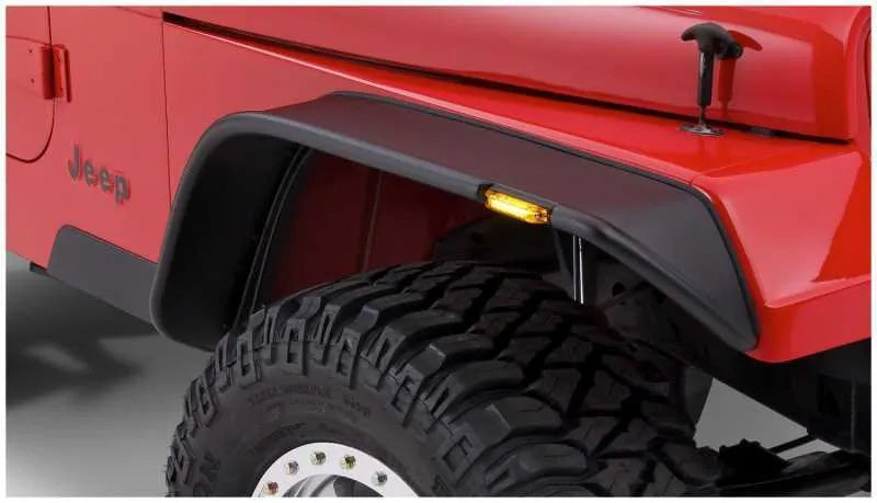 Bushwacker Flat Style Fender Flares 2pc (Wrangler 87-95) — fits Jeep Cherokee