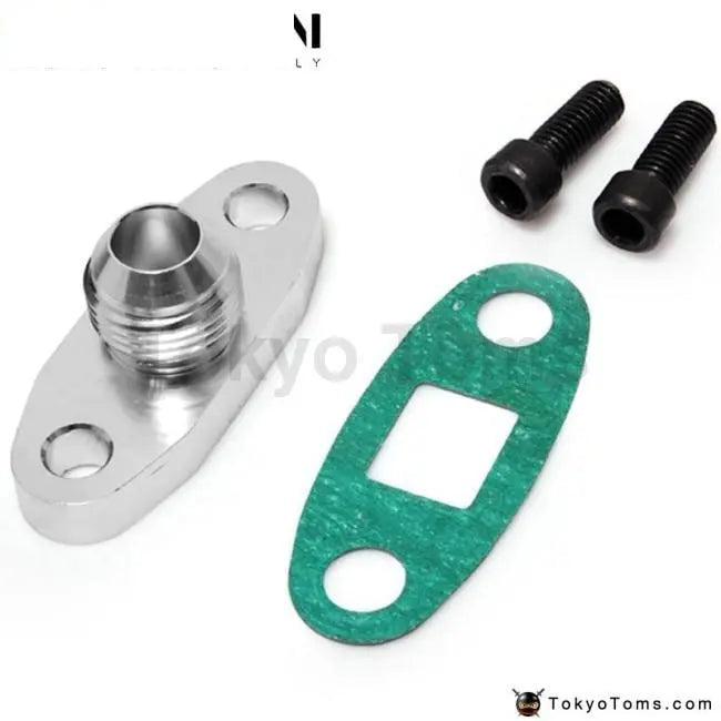 Billet Turbo Oil Drain Return Flange 10An Garrett Gt28 Gt30 Gt35 M8 Hole