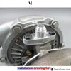 Billet Turbo Oil Drain Return Flange 10An Garrett Gt28 Gt30 Gt35 M8 Hole