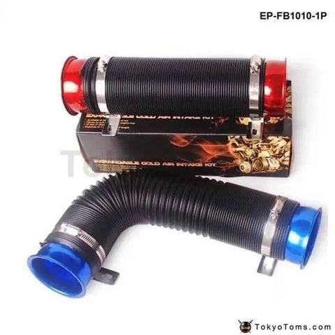 VW Golf Mk6 Gti 2.0 Blue Universal 76Mm Air Intake Induction Kit Flexible Cold Feed Duct Pipe 100Cm