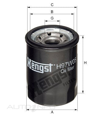 Hengst Oil Filter - H97W05