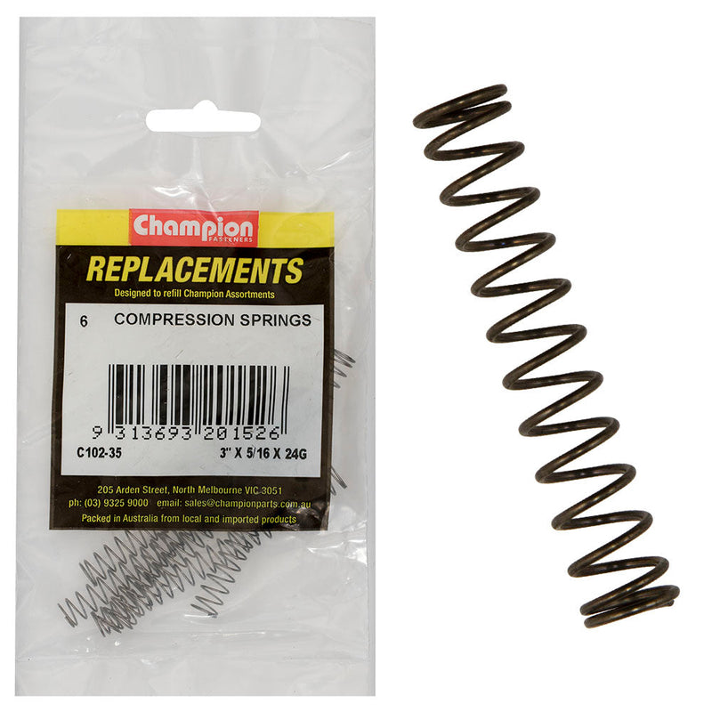 Champion Fasteners Spring Compression 75 X 8 X 0.5mm