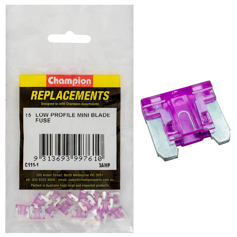 Champion Fasteners Fuse Blade Micro 3 Amp C111-1