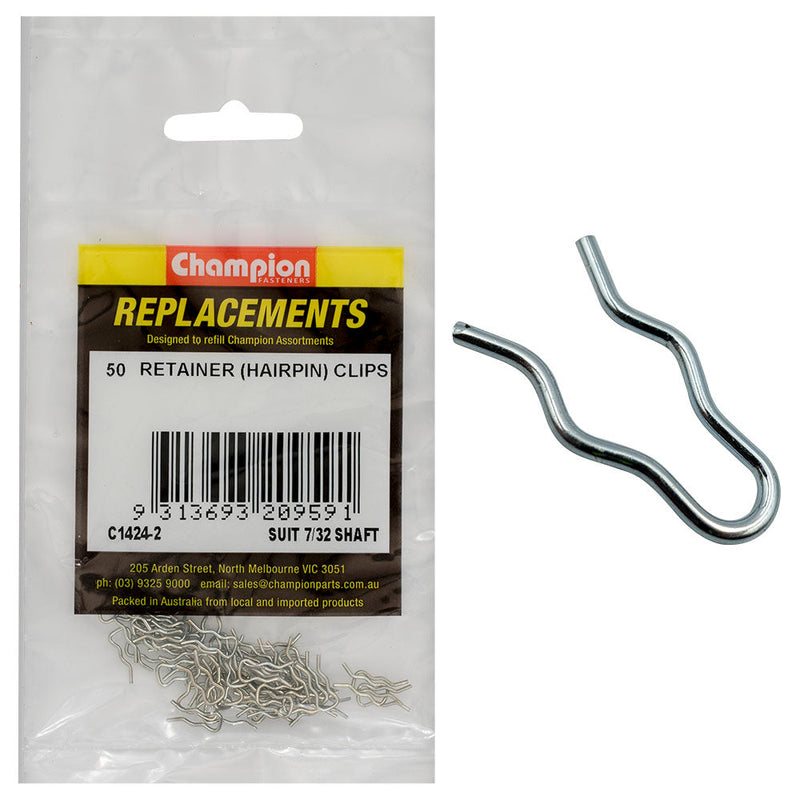 Champion Fasteners Retainer Clip 7/32In Shaft C1424-2