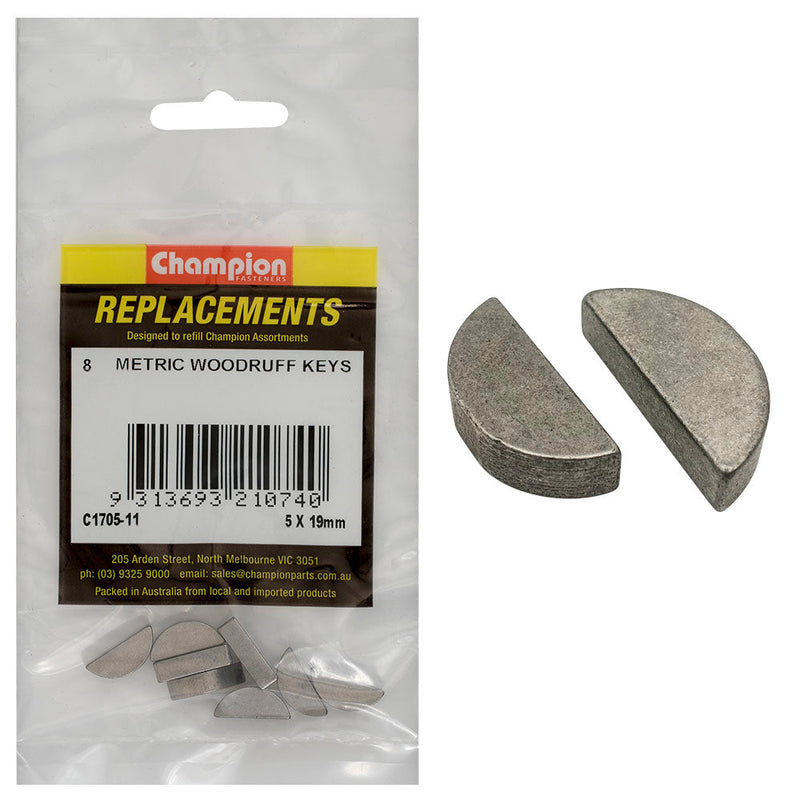 Champion Fasteners Woodruff Key 5 X 19mm C1705-11
