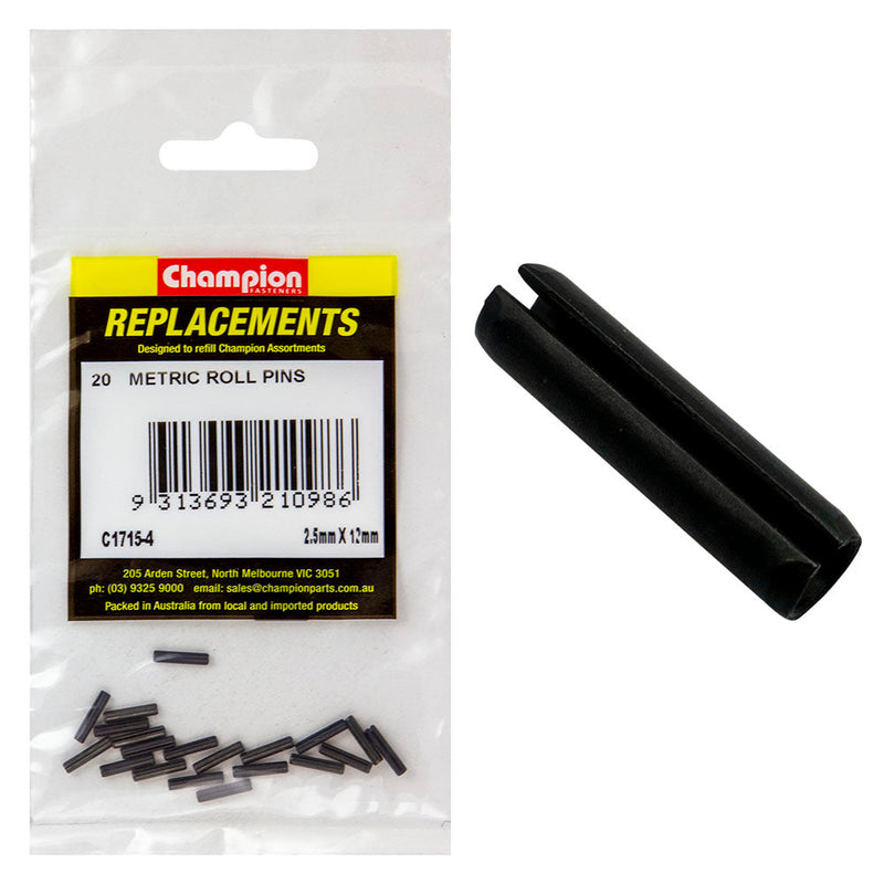 Champion Fasteners Roll Pin 2.5 X 12mm C1715-4