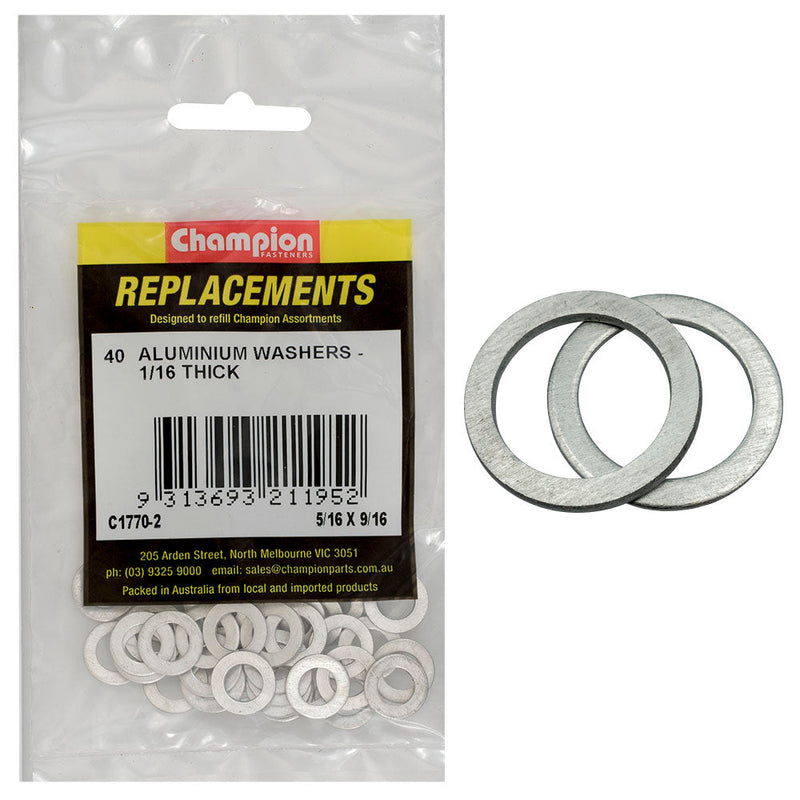 Champion Fasteners Washer Flat Aluminium 5/16In X 9/16In