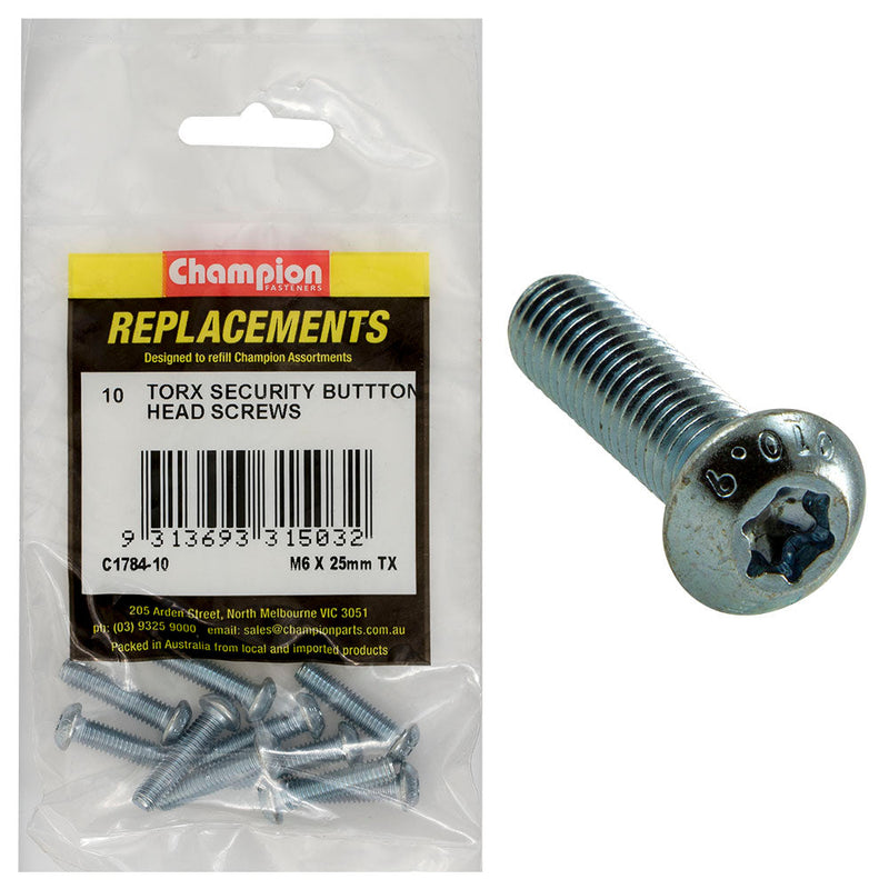 Champion Fasteners Machine Screw Button Head Torx (Tx) M6