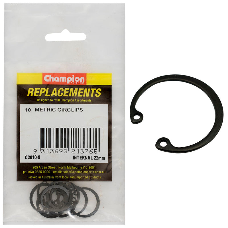 Champion Fasteners Circlip Internal Shaft 22mm (Rtw22)