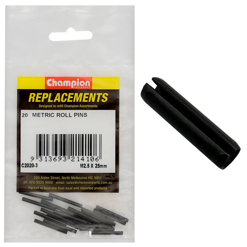 Champion Fasteners Roll Pin 2.5 X 25mm C2020-3