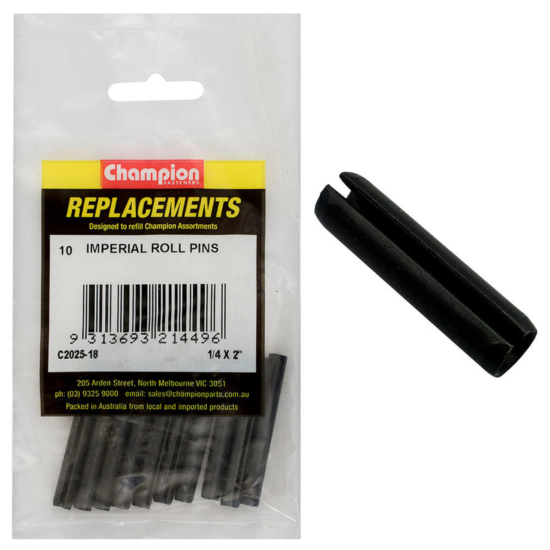 Champion Fasteners Roll Pins Imperial 1/4X2 C2025-18