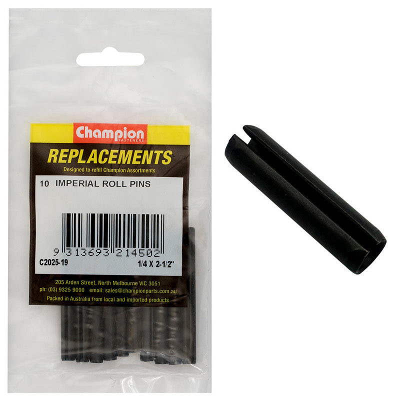 Champion Fasteners Roll Pin 1/4In X 2 1/2In C2025-19