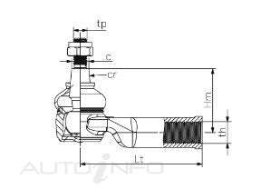 BNT Tie Rod End LH Holden Com ZB 17-On - 9732