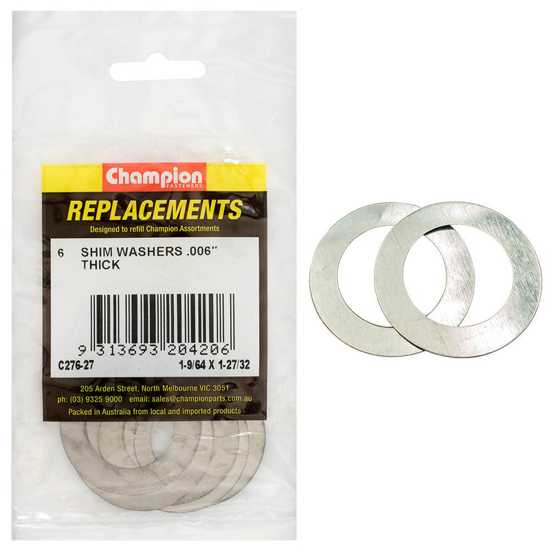 Champion Fasteners Washer Flat Shim 1 9/64 X 1 27/32In X