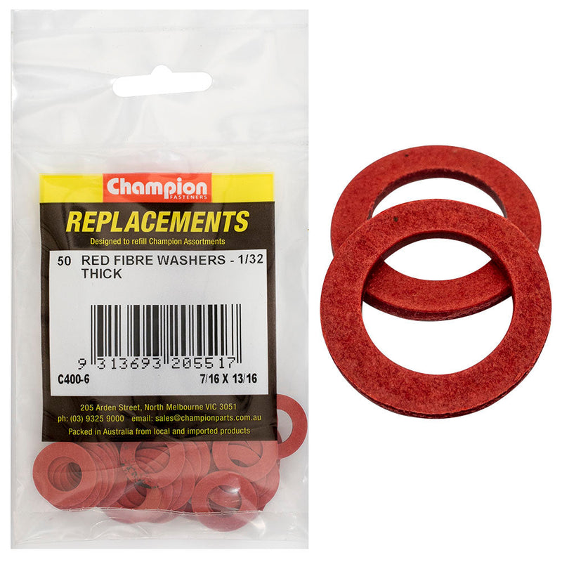 Champion Fasteners Washer Flat Fibre 7/16In X 13/16In X