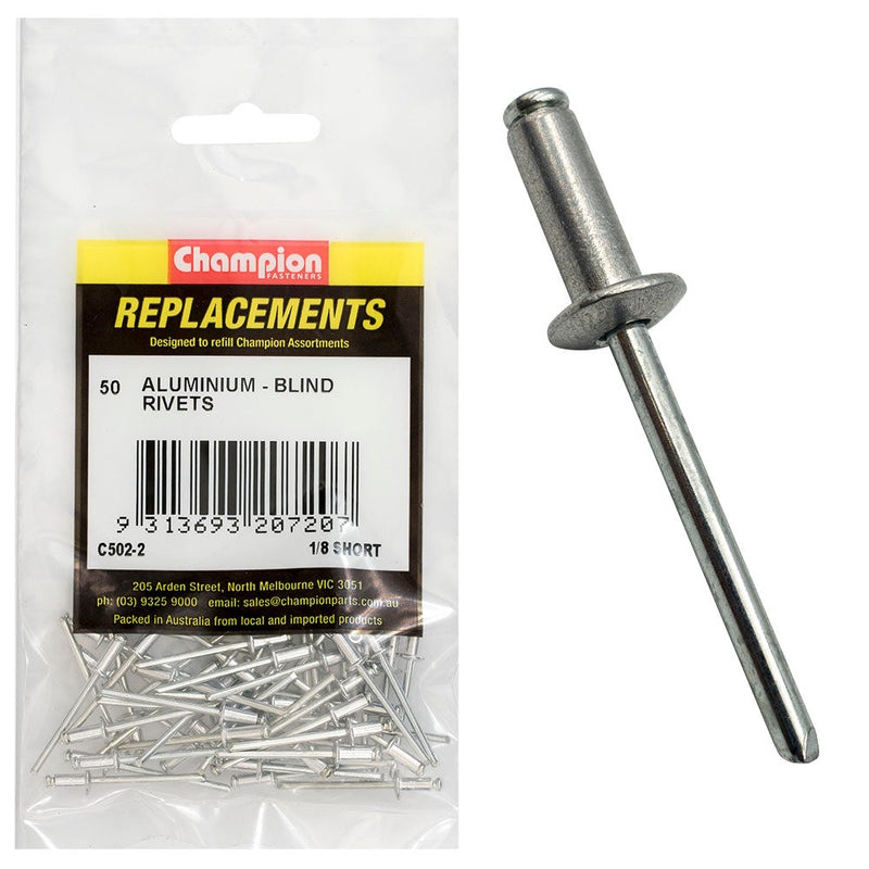 Champion Fasteners Rivet Blind Aluminium 3.2 X 7.37mm