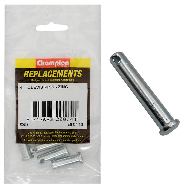 Champion Fasteners Clevis Pin 3/8In X 1/8In Zinc Plated