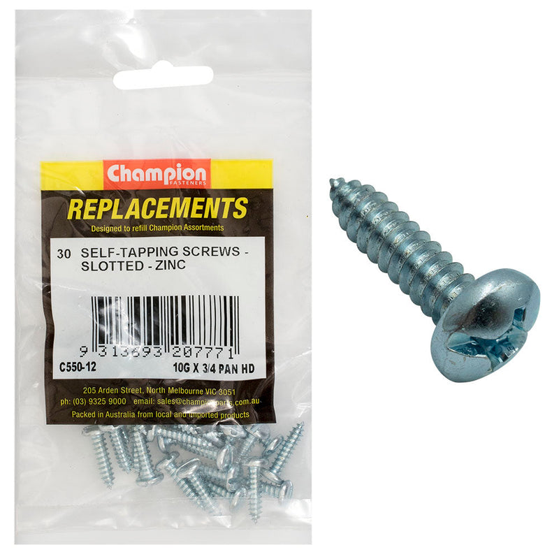 Champion Fasteners Self Tapper Screw Pan Combo 4.8 X 19mm