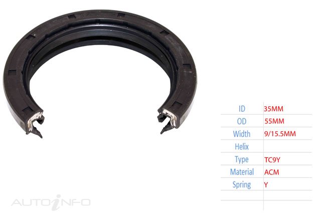 BW Oil Seal 35*55*9/15*5 T/cvr - 402063P