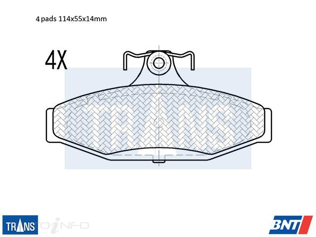 TRANS Brake Pads Transmission Rear Holden Commercial 78-On97 - DB1086TR