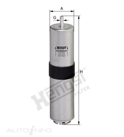 Hengst Fuel Filter Bmw 3SER X1 X3 Diesel - H339WK01