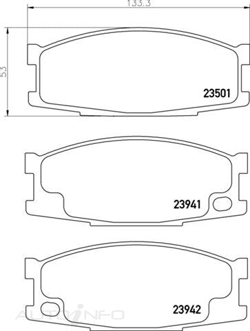 C-Plus Brake Pads Front Mitsubishi Canter Front 85-On - MDB2028
