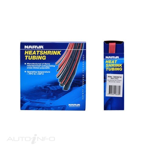 Narva Heat Shrink Red 9.5MM X 10M - 56638/10