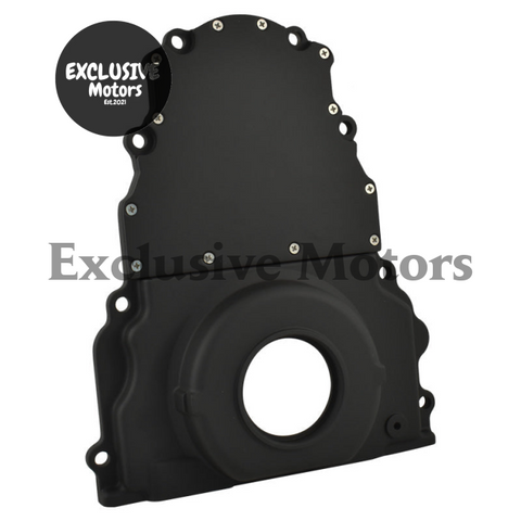 GM LS Holden Chev Timing Cover Black Aluminum (1997-2023)